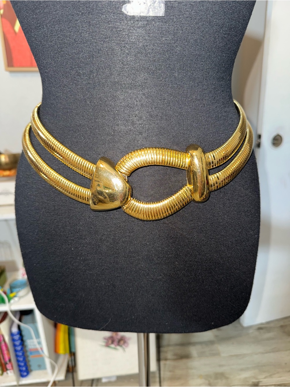Vintage Essex Gold Statement Chain-Link Waist Belt
